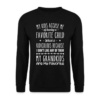 My Grandkids Are My Favorite Grandmother Grandma - Unisex Sweatshirt - black - Front - Alina (178cm) & Michal (187cm)