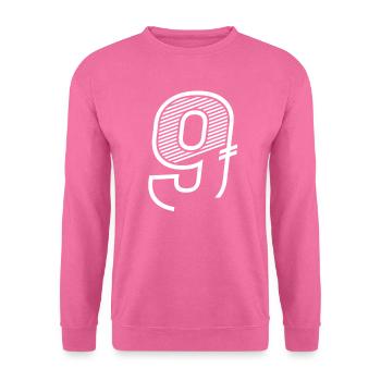 Numéro 9 Maillot de sport 9e anniversaire - Sweat-shirt Unisexe - rose - Devant