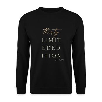 30th Birthday limited edition since 1995 Gift - Unisex Sweatshirt - black - Front - Alina (178cm) & Michal (187cm)