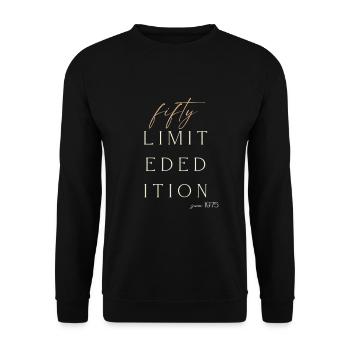 50th Birthday limited edition since 1975 Gift - Unisex Sweatshirt - black - Front - Alina (178cm) & Michal (187cm)