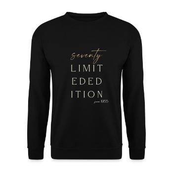 70th Birthday limited edition since 1955 Gift - Unisex Sweatshirt - black - Front - Alina (178cm) & Michal (187cm)