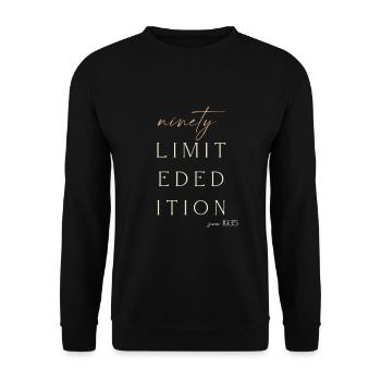 90th Birthday limited edition since 1935 Gift - Unisex Sweatshirt - black - Front - Alina (178cm) & Michal (187cm)