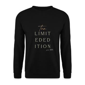 10th Birthday limited edition since 2015 Gift - Unisex Sweatshirt - black - Front - Alina (178cm) & Michal (187cm)