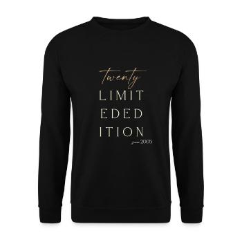 20. Geburtstag limited edition since 2005 Geschenk - Unisex Pullover - Schwarz - Vorne - Alina (178cm) & Michal (187cm)
