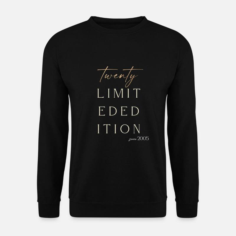 20. Geburtstag limited edition since 2005 Geschenk - Unisex Pullover - Schwarz