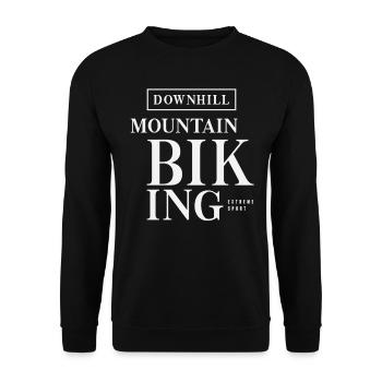 Extreme Sport Downhill Mountain Biking - Unisex Sweatshirt - black - Front - Alina (178cm) & Michal (187cm)