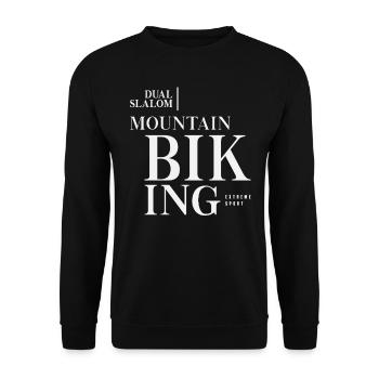Extreme Sport Dual Slalom Mountain Biking - Unisex Sweatshirt - black - Front - Alina (178cm) & Michal (187cm)