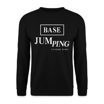 Extreme Sport Base Jumping - Unisex Sweatshirt - black - Front - Alina (178cm) & Michal (187cm)
