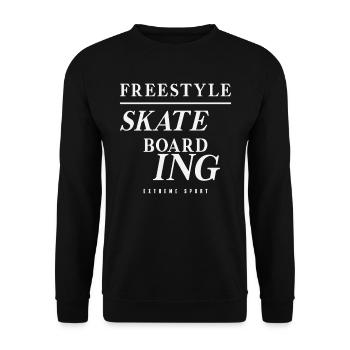 Extremsport Freestyle Skateboarding - Unisex Pullover - Schwarz - Vorne - Alina (178cm) & Michal (187cm)