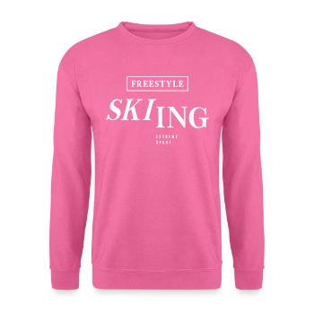 Sport extrême : ski freestyle - Sweat-shirt Unisexe - rose - Devant