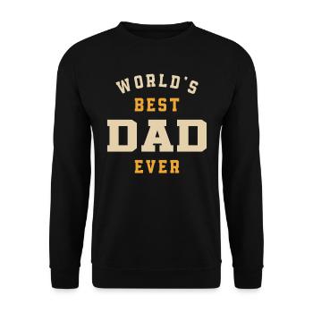 World's Best Dad Ever Hands Down - Unisex Sweatshirt - black - Front - Alina (178cm) & Michal (187cm)