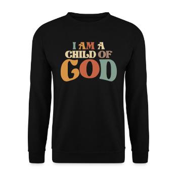I Am A Child Of God Identity in Christ - Unisex Sweatshirt - black - Front - Alina (178cm) & Michal (187cm)