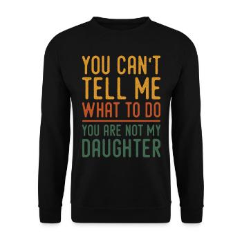 Funny Dad Tees Father Daddy Papa From Daughter Dad - Sweat-shirt Unisexe - noir - Devant - Alina (178cm) & Michal (187cm)
