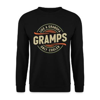 Gramps Comme un Papi Seulement plus cool Drôle Papi - Sweat-shirt Unisexe - noir - Devant - Alina (178cm) & Michal (187cm)