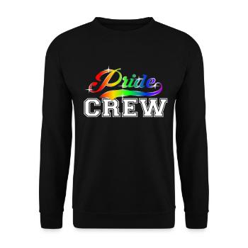 Pride Crew LGBT Rainbow Gay Pride CSD - Unisex Sweatshirt - black - Front - Alina (178cm) & Michal (187cm)