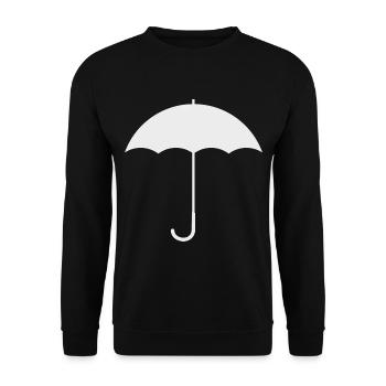Regenschirm - Unisex Pullover - Schwarz - Vorne - Alina (178cm) & Michal (187cm)