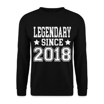 Legendary since 2018 - Unisex Sweatshirt - black - Front - Alina (178cm) & Michal (187cm)