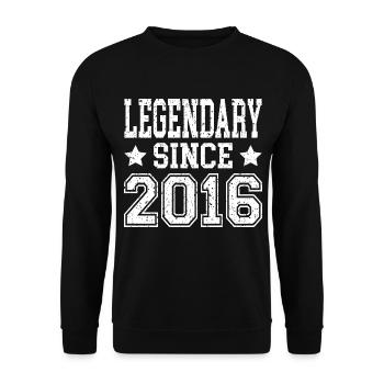Légendaire depuis 2016 - Sweat-shirt Unisexe - noir - Devant - Alina (178cm) & Michal (187cm)