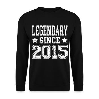 Legendary since 2015 - Unisex Pullover - Schwarz - Vorne - Alina (178cm) & Michal (187cm)