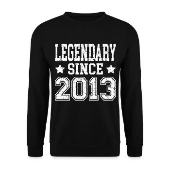 Legendary since 2013 - Unisex Sweatshirt - black - Front - Alina (178cm) & Michal (187cm)