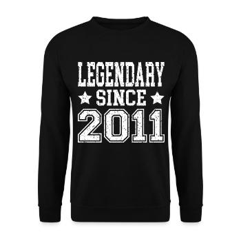 Légendaire depuis 2011 - Sweat-shirt Unisexe - noir - Devant - Alina (178cm) & Michal (187cm)