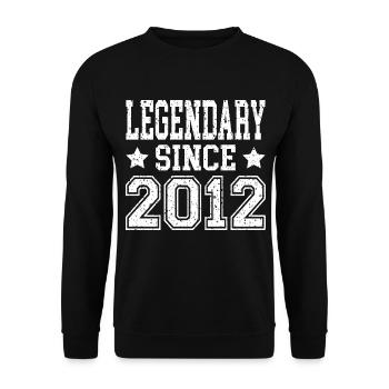 Legendary since 2012 - Unisex Sweatshirt - black - Front - Alina (178cm) & Michal (187cm)