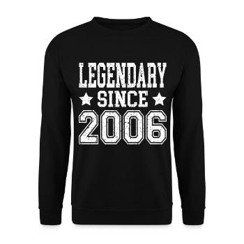 Legendary since 2006 - Unisex Sweatshirt - black - Front - Alina (178cm) & Michal (187cm)