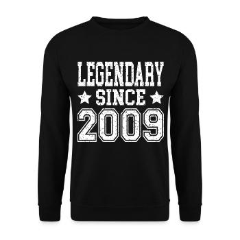 Legendary since 2009 - Unisex Sweatshirt - black - Front - Alina (178cm) & Michal (187cm)