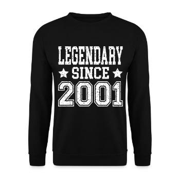Légendaire depuis 2001 - Sweat-shirt Unisexe - noir - Devant - Alina (178cm) & Michal (187cm)