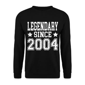 Legendary since 2004 - Unisex Sweatshirt - black - Front - Alina (178cm) & Michal (187cm)