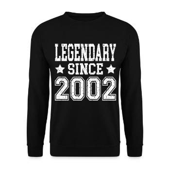 Legendary since 2002 - Unisex Sweatshirt - black - Front - Alina (178cm) & Michal (187cm)