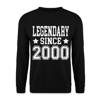 Legendary since 2000 - Unisex Sweatshirt - black - Front - Alina (178cm) & Michal (187cm)