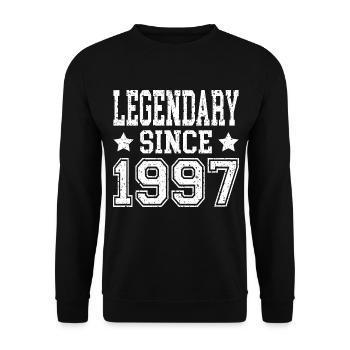 Légendaire depuis 1997 - Sweat-shirt Unisexe - noir - Devant - Alina (178cm) & Michal (187cm)