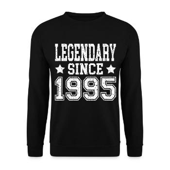 Legendary since 1995 - Unisex Sweatshirt - black - Front - Alina (178cm) & Michal (187cm)