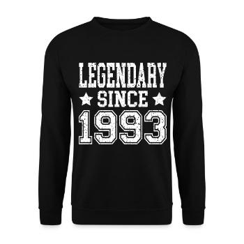 Legendary since 1993 - Unisex Sweatshirt - black - Front - Alina (178cm) & Michal (187cm)
