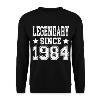 Legendary since 1984 - Unisex Pullover - Schwarz - Vorne - Alina (178cm) & Michal (187cm)