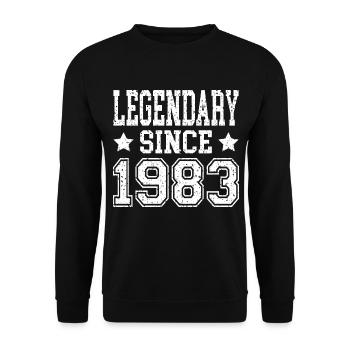 Légendaire depuis 1983 - Sweat-shirt Unisexe - noir - Devant - Alina (178cm) & Michal (187cm)