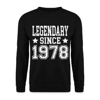 Légendaire depuis 1978 - Sweat-shirt Unisexe - noir - Devant - Alina (178cm) & Michal (187cm)