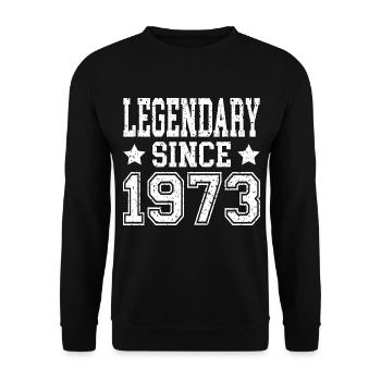 Legendary since 1973 - Unisex Sweatshirt - black - Front - Alina (178cm) & Michal (187cm)