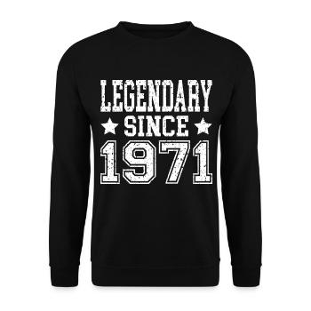 Legendary since 1971 - Unisex Sweatshirt - black - Front - Alina (178cm) & Michal (187cm)