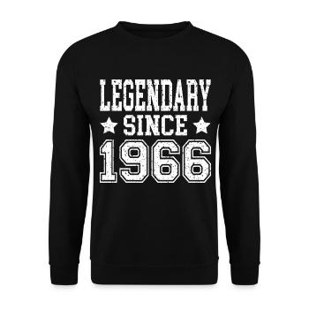 Legendary since 1966 - Unisex Pullover - Schwarz - Vorne - Alina (178cm) & Michal (187cm)