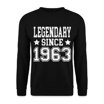 Légendaire depuis 1963 - Sweat-shirt Unisexe - noir - Devant - Alina (178cm) & Michal (187cm)