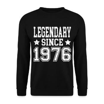 Legendary since 1976 - Unisex Sweatshirt - black - Front - Alina (178cm) & Michal (187cm)
