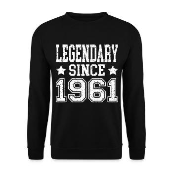 Légendaire depuis 1961 - Sweat-shirt Unisexe - noir - Devant - Alina (178cm) & Michal (187cm)