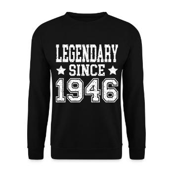 Légendaire depuis 1946 - Sweat-shirt Unisexe - noir - Devant - Alina (178cm) & Michal (187cm)