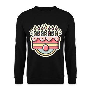 Happy 30th Birthday Cake Design - Unisex Sweatshirt - black - Front - Alina (178cm) & Michal (187cm)