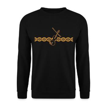 Geige Violine DNA DNS | Farben änderbar - Unisex Pullover - Schwarz - Vorne - Alina (178cm) & Michal (187cm)