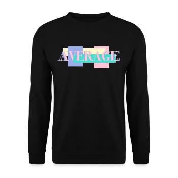 Rétro vapeur conception 90s vague avec impression « moyenne » - Sweat-shirt Unisexe - noir - Devant - Alina (178cm) & Michal (187cm)