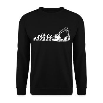BAGGER BERUF GESCHENK JOB TIEFBAU RAUPE DIGGER - Unisex Pullover - Schwarz - Vorne - Alina (178cm) & Michal (187cm)