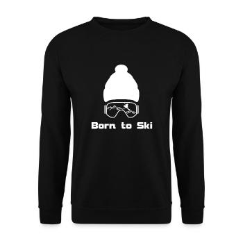 Born to Ski - Skibrille - Skimütze - Unisex Pullover - Schwarz - Vorne - Alina (178cm) & Michal (187cm)